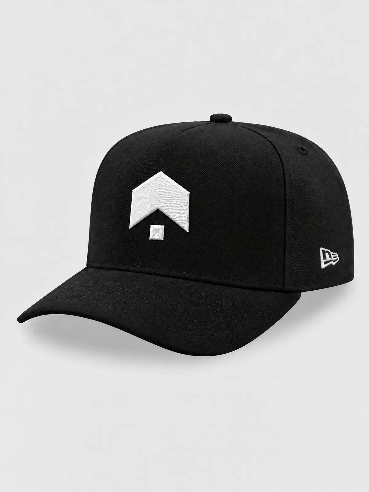 The black A-Frame from the left: the Brillion mark embroidered in raised white on the front, and the maker's flag on the left side