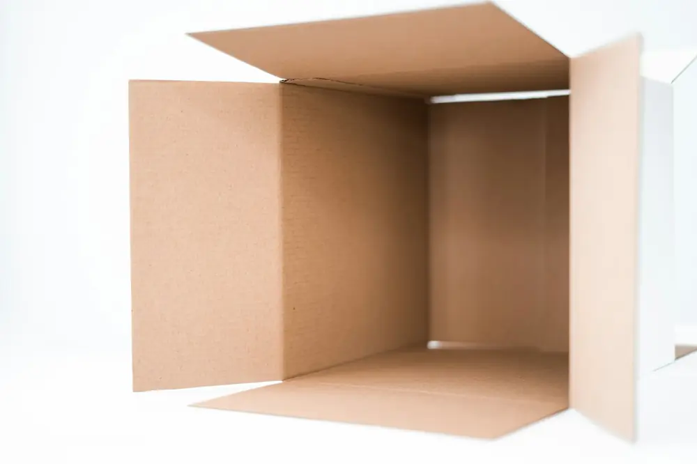 An empty cardboard box